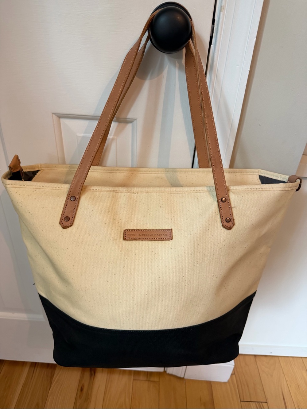 Petunia Pickle Bottom Downtown Tote Bag - Birch and Black